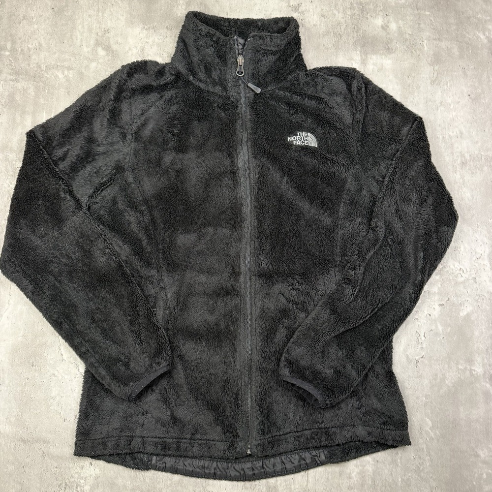 North Face Osito Jacket Womens small Black Full Zip Sherpa Fuzzy Hike Jacket